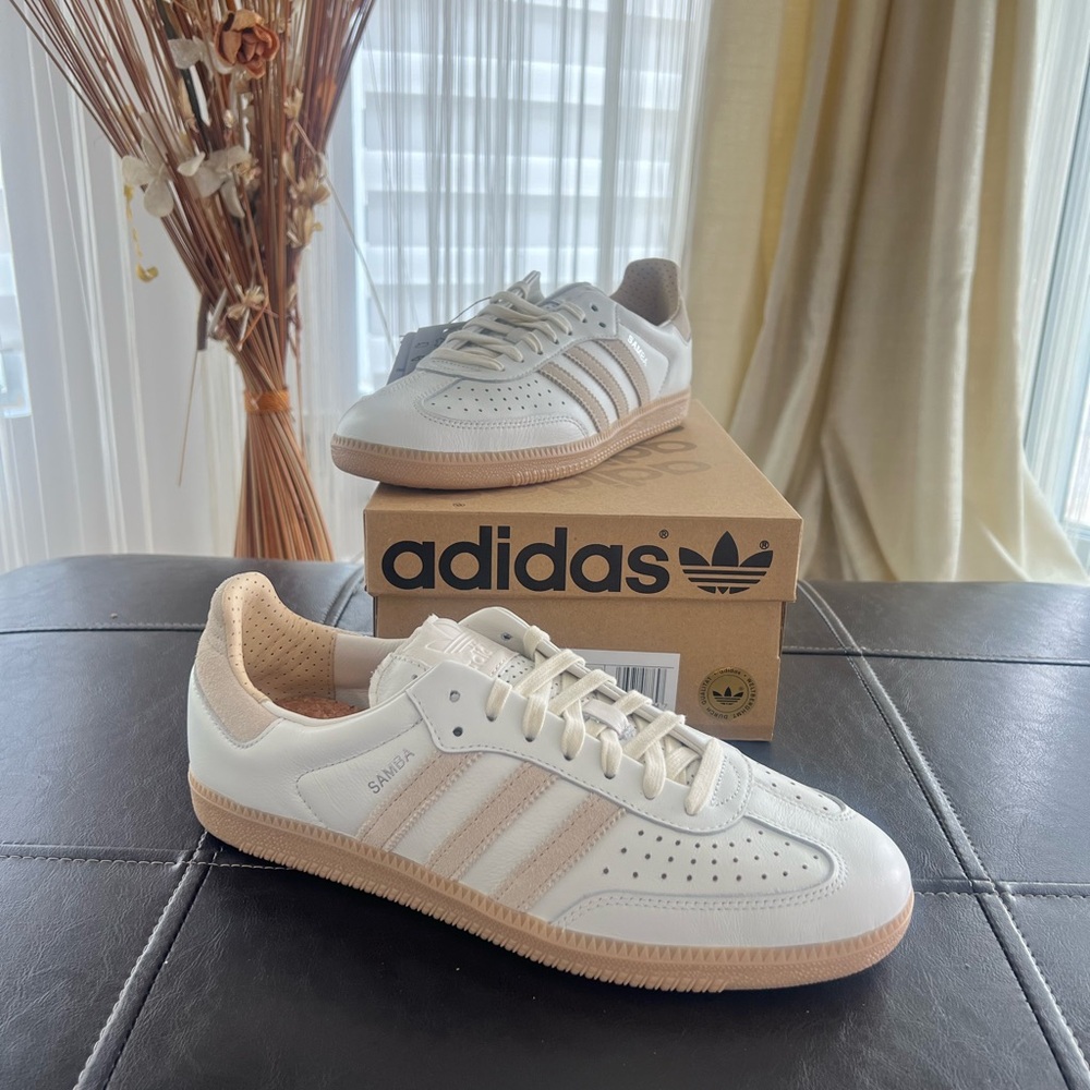 NEW Adidas Samba OG White Magic Beige IG1376 Shoes - Men's Size 10 - Sneakers